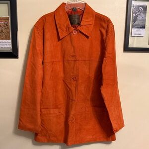 St. John's Bay Vibrant Orange Suede Jacket